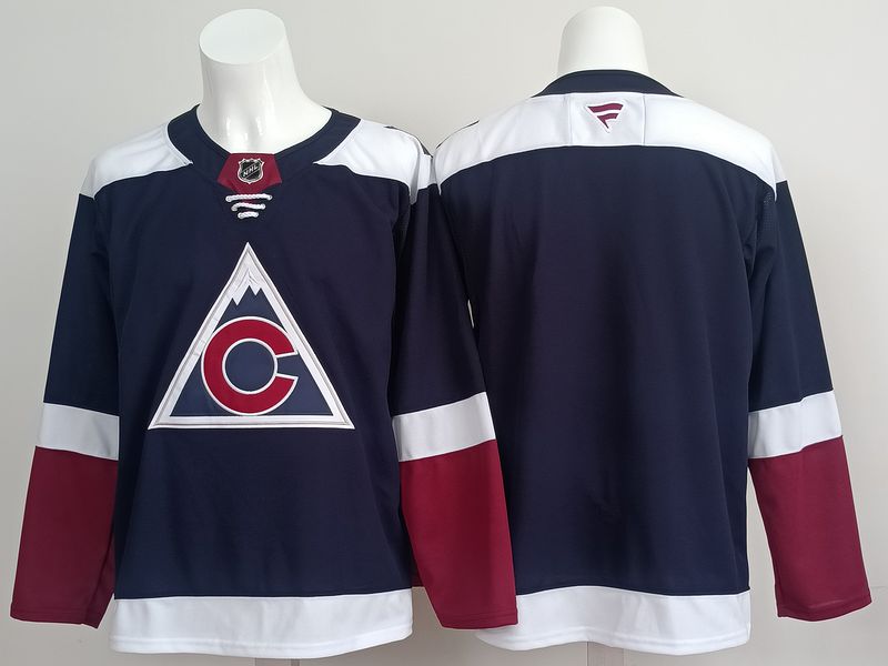 Men 2025 Colorado Avalanche Blank Blue Fanatics Home Premium NHL Jersey style 1